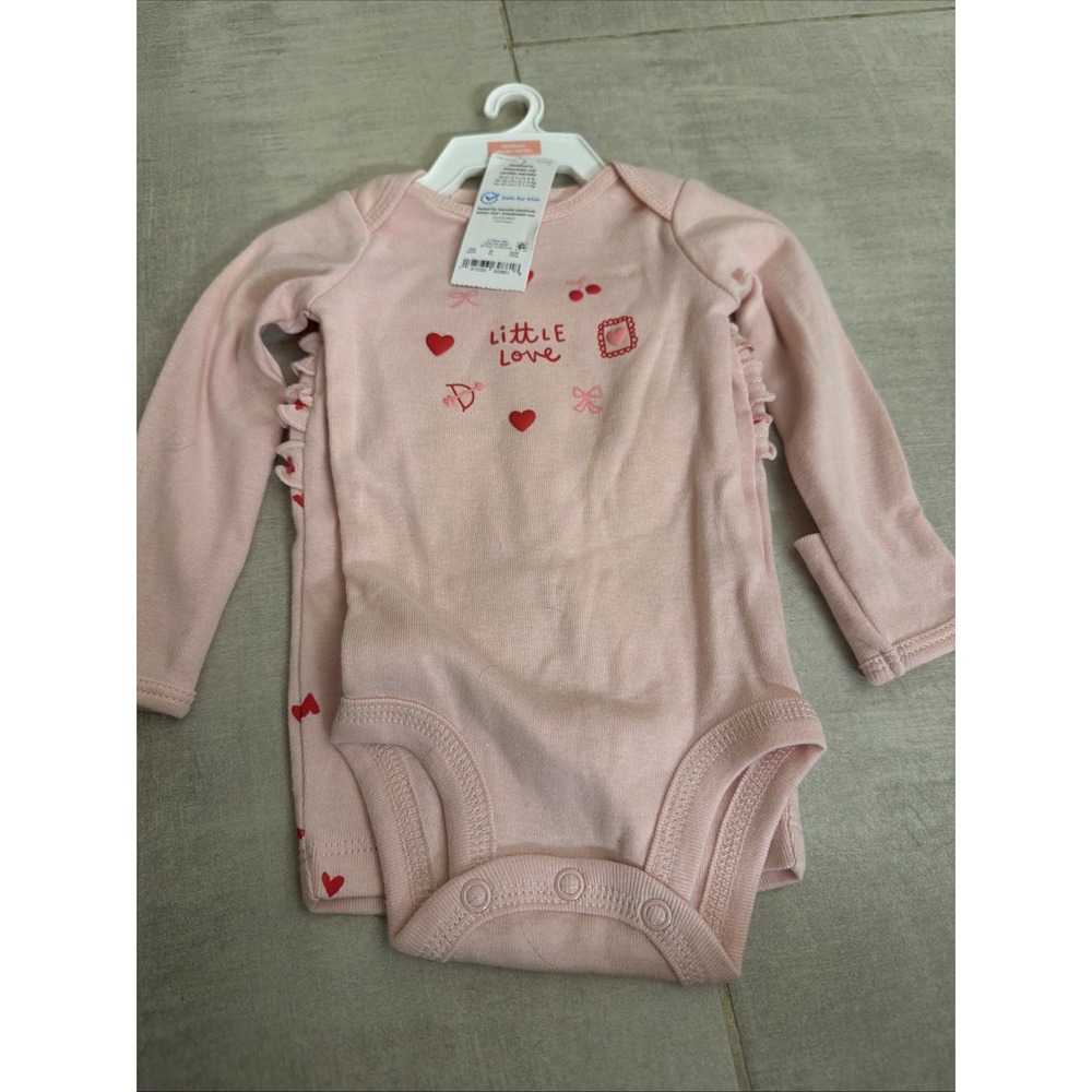 Carter's Baby Girls Little Love 2 Piece Set Pink Red Hearts Newborn NWT